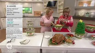 Temp-tations Set of 4 Winter Whimsy Bowl Set on QVC
