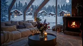 A Cozy Winter Night with Soft Christmas Piano ❄️🎹