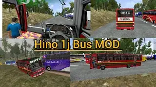 Hino 1j Old bus MOD 🚨|| BRTC Bus 🚌 Skin || Extreme Road 🛣️ Driving 🚨⚠️|| Bus simulator Indonesia ▶️
