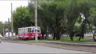 Tram terminus loop in Omsk 10 July 2009