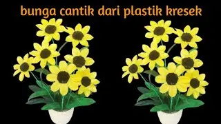 cara mudah membuat bunga hias cantik dari plastik kresek tanpa disetrika || bunga hias tanpa setrika