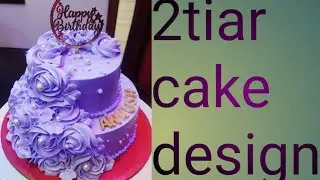 2tiar butterscotch cake design #cake design ideas #video