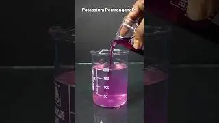 Amazing Science Experiment with Potassium Permanganate vs Sugar & Sodium hydroxide #shorts