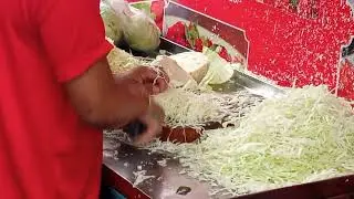 Real ninja - amazing cabbage cutting at indian streets  #knifeskills  #ninja  #streetfood  #skills