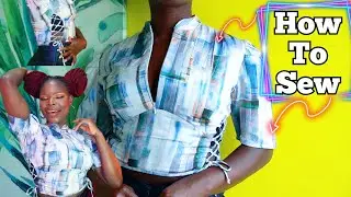 LACE UP CROP TOP WITH FRONT ZIPPER DESIGN | Sewing Tutorial | STYLE BY VIV