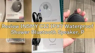 Review INSMY C12 IPX7 Waterproof Shower Bluetooth Speaker, Portable Small Speaker, Speakers Bluetoot