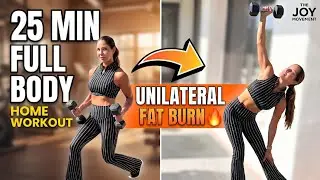 25-Min Full Body Dumbbell Workout | Unilateral Training for Lean Muscle at Home