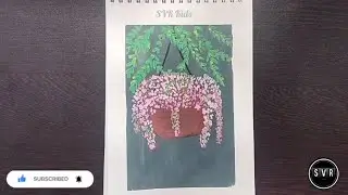 Flower pot hanging painting for kids 