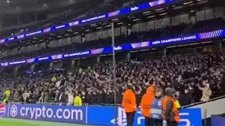 Amazing Fck Copenhagen fans🇩🇰 away in London vs Tottenham Hotspur🏴󠁧󠁢󠁥󠁮󠁧󠁿 in Champions League