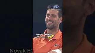 NOVAK DJOKOVIC forgets the RULES of TENNIS (LOL) #shorts
