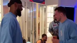 LEBRON, STEPH, LUKA DONCIC, SGA, GIANNIS & THE ALL STARS CATCHING UP IN THE LOCKER ROOM BEFORE GAME