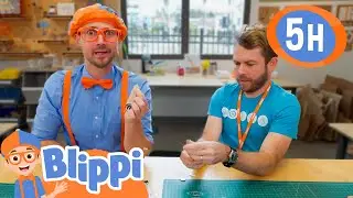 Blippi at the Innovation Centre! 🌈 5 HOUR MUSEUM COMPILATION! 🏛️ | Preschool Learning | Moonbug KidS