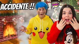 *ACCIDENTE* Me quemó con la NUEVA CHIMENEA 🔥 24 HORAS Decorando la casa de NAVIDAD