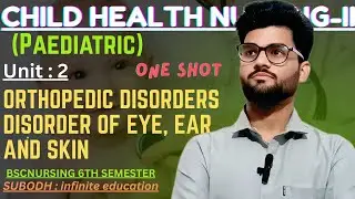 Unit 2 Orthopedic and Eye, Ear & Skin Disorders One Shot Child Health Nursing-II BSc Nursing 6th Sem