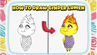 How to Draw Cinder Lumen from Elemental &ndash; Pixar Character Drawing