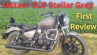 Meteor 350 Stellar Grey first review after 200 km running#royalenfield#sanjeevkumarnigamm 