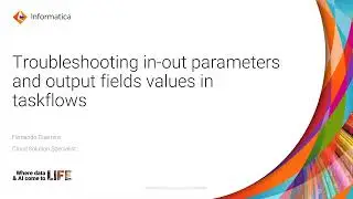 Troubleshooting In-Out Parameter and Taskflows Output fields error in taskflows