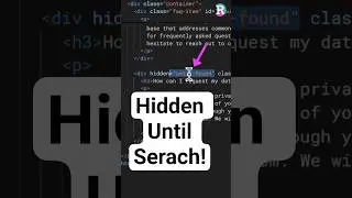 Did You Know HTML Can Hide Content... Until You Search For It?