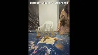 Explosive prank with birthday cake!! 💀🎂