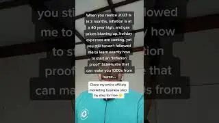 How to avoid inflation risk in 2023 by starting a side hustle. #shorts #sidehustle #inflation #2023