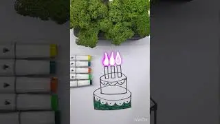 Рисование торт painting cake #рисунки #art #drawing #дети #study #kids #coloring #tutorial #diy #art