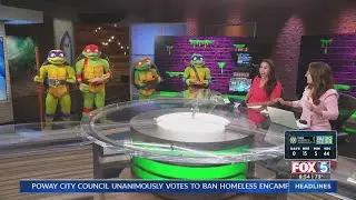 The Teenage Mutant Ninja Turtles Stop By FOX 5