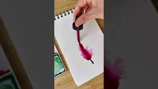 Acrylic ink on paper is magic ✨ #ikn #acrylicpainting #acrylic #acrylicink #liquitex #art #arte