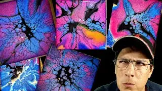 EASY FOR BEGINNERS Bloom technique using iridescent paint on tile..😎