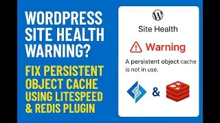 WordPress Site Health Warning? Fix Persistent Object Cache Using LiteSpeed & Redis Plugin