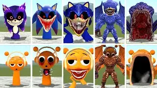 EPIC MONSTER SONIC EXE VS SPUNKI OREN CURSED FINAL EVOLUTION IN GARRY'S MOD