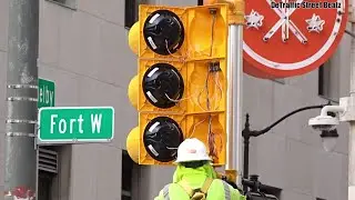 Traffic Lights Installation Before Upgrade to New Signals | Fort & Shelby