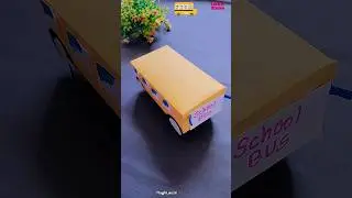 Diy Easy kids school bus Craft 🚌🪀😨#shorts #youtubeshorts #trending #funny #story #diy #craft #kids