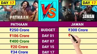 Jawan vs Pathaan Indian and Worldwide Box Office Collection Day 17, All Language Collection Day 17