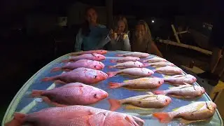 We put the tax man in timeout!  Night fishing offshore in the Gulf!  Snapper Catch, Clean and Cook!