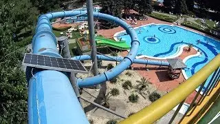 Blue Turbo Water Slide at R&oacute;mai Strand
