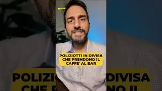 Poliziotti che prendono il caff&egrave; al bar.