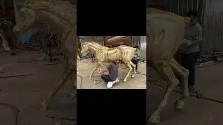 As time went on and the bronze horse sculpture was made, I had a blast! #sculptures #artwork
