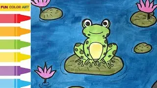 How To Draw A Frog Step By Step | Easy Cute Frog Drawing For Kids | Speckled Frog Drawing