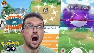 Hunting Shiny Shadow Kyogre & Varsity Pikachu Quest Grind in Pok&eacute;mon GO DID WE GET LUCKY?