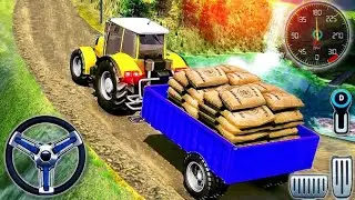 heavy tractor trolley game 3d - oil barrels off road tractor driving | tractor wala game