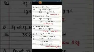 EQUIVALENT WEIGHT OF ATOM, ION AND SALT/REDOX REACTION/PART 1