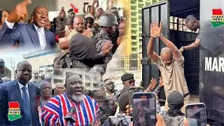 AGAIN:Near Chaos in Court as Abronye appears in court again In Black Maria. NPP Guru Lawyers Arrive 
