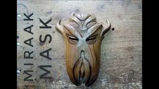 Miraak Mask Wood Carving | Skyrim Cosplay Handmade Art