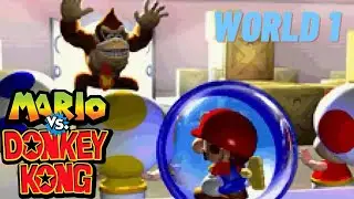 Mario vs Donkey Kong (2024 Gameplay) - World 1: Mario Toy Company (All Presents)