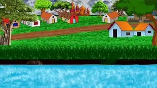 Cartoon river animation | river background video no copyright | no copyright animation background