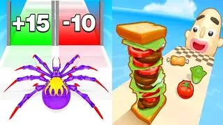 Spider Run VS Sandwich Runner - Gameplay Part 1