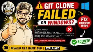 ⚠️ Git Clone Failed on Windows? Fix Checkout Error (Invalid File Name Bug Solved)