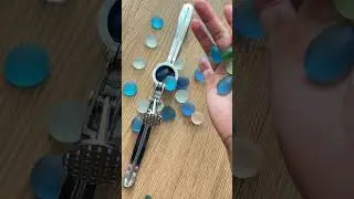 Beautiful sea-glass style 🌊🍬💙#asmr #pineapple #satisfying