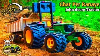 I Build RC John Deere Tractor 🔥 using PVC Pipe Homemade RC Tractor ||