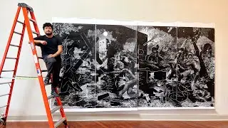 Large-scale Woodblock Prints by Sergio Su&aacute;rez &bull; Monumental Relief Printmaking